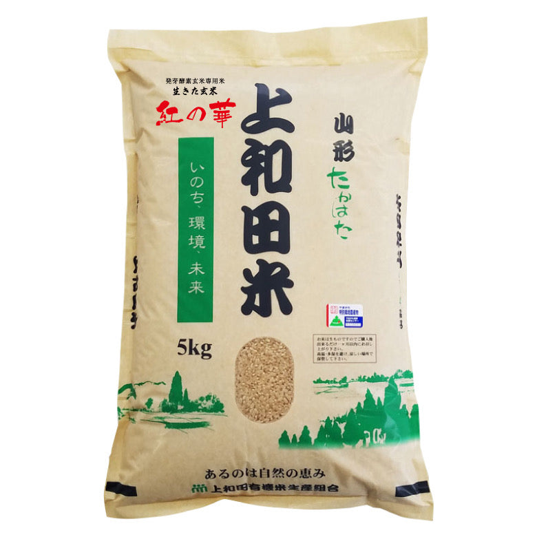 農薬不使用 生きた玄米 紅の華 令和4年産